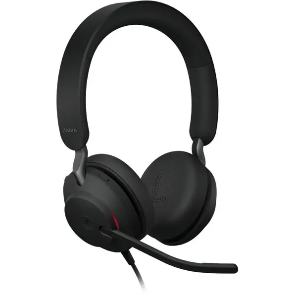 Jabra Casti standard (on-ear), cu fir, Jabra Evolve2 40 SE UC, Stereo, USB C/A, Negru