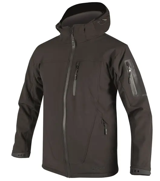 Jacheta de iarna impermeabila cu gluga, culoarea negru, Softshell Spirit Winter H2043 S, NEGRU