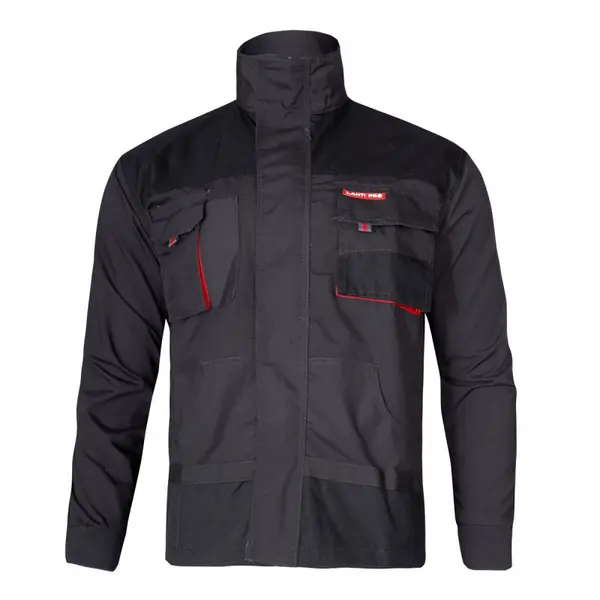 Jacheta de lucru groasa premium Lahti PRO LPBR0150, marimea M, cu 7 buzunare, intarituri 600D si talie ajustabila