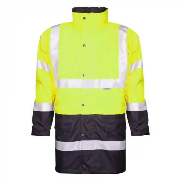 Jacheta de lucru reflectorizanta barbati, galben, 4 in1 HI WAY 3XL, GALBEN FLUO