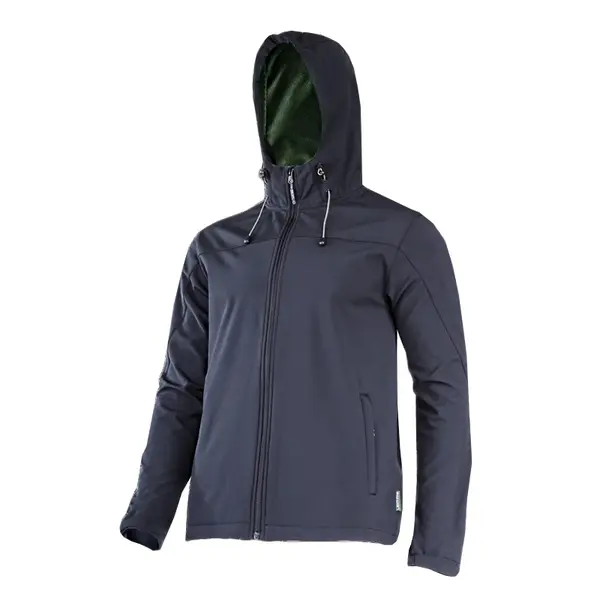 Jacheta elastica Lahti PRO L4093302, neagra, marimea M, cu gluga ajustabila, membrana TPU si buzunare cu fermoar