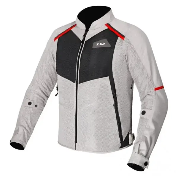 Jacheta LS2 Breeze Man Grey, gri rosu, 3XL