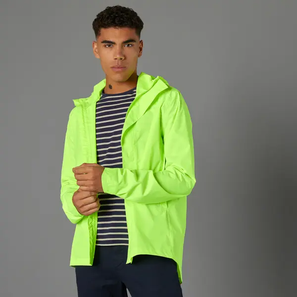 Jachetă Ploaie Ciclism 120 Galben Fluo Bărbaţi