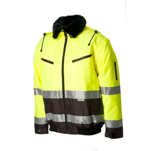 Jacheta reflectorizanta de inalta vizibilitate 3 in 1 Alaska, culoarea galben - Renania GALBEN FLUO, L