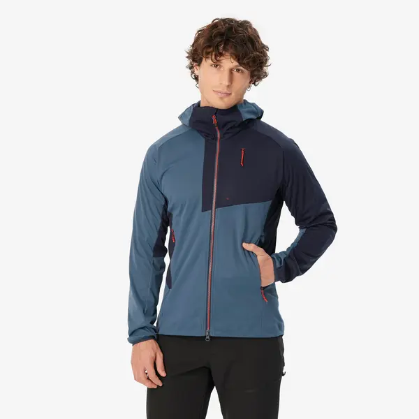 Jachetă Softshell Alpinism Light Albastru Bărbaţi