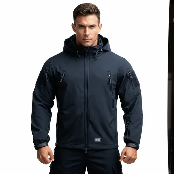 Jacheta tactica M-TAC Softshell cu mesada 2in1 - NAVY BLUE / M