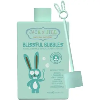 Jack N’ Jill Natural Bathtime Blissful Bubbles spuma de baie cu inel pentru baloane de săpun