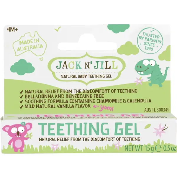 Jack N’ Jill Teething Gel gel calmant pentru creșterea dinților de lapte 4m+ 15 g