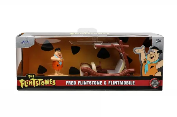 Jada Set Masinuta Metalica Flintmobilul Figurina Fred Flintstone