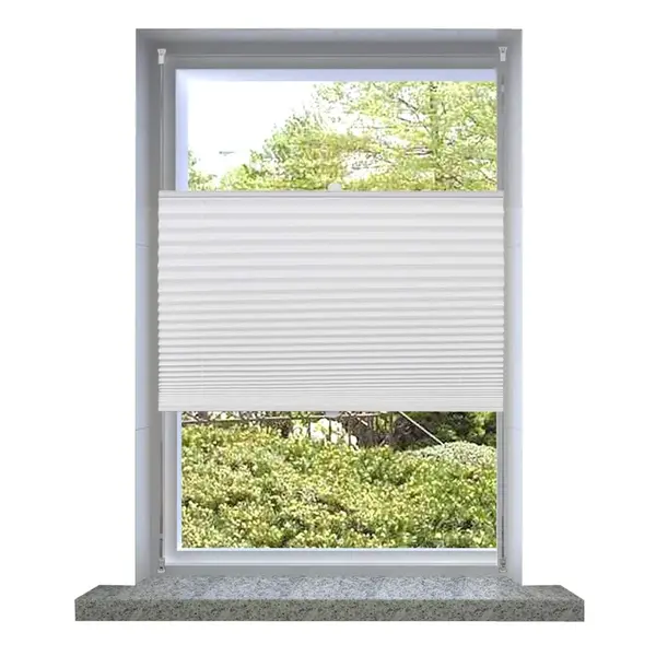 Jaluzea plisse, alb, 40x100 cm, pliuri