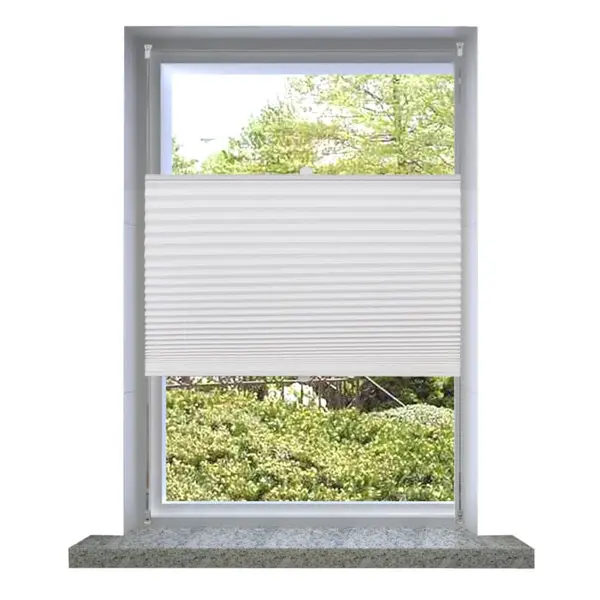 Jaluzea plisse, alb, 50x100 cm, pliuri