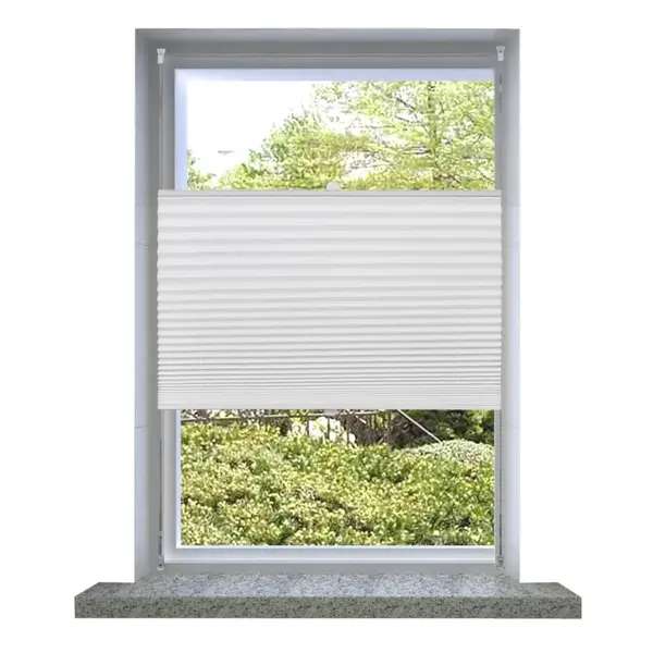 Jaluzea plisse, alb, 90x100 cm, pliuri