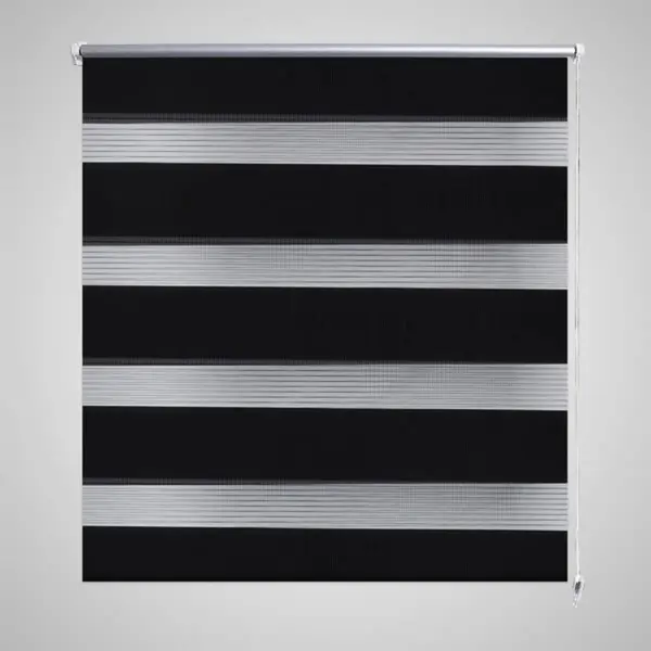 Jaluzea tip zebra, 120 x 175 cm, negru