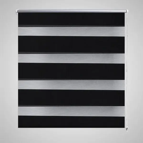Jaluzea tip zebra, 140 x 175 cm, negru