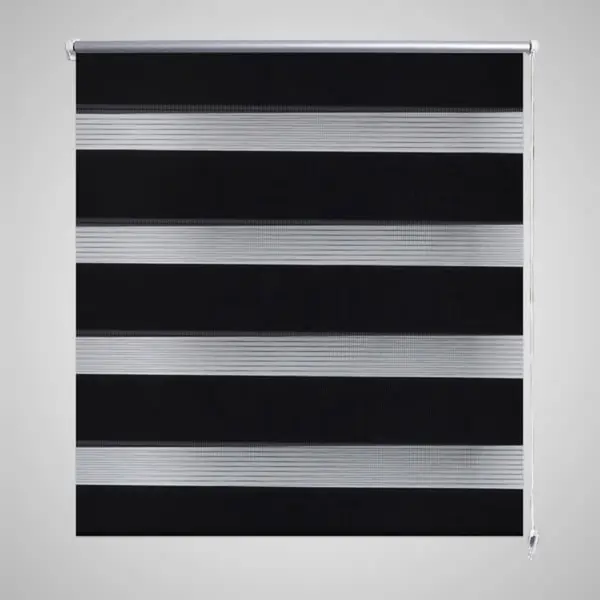 Jaluzea tip zebra, 80 x 150 cm, negru