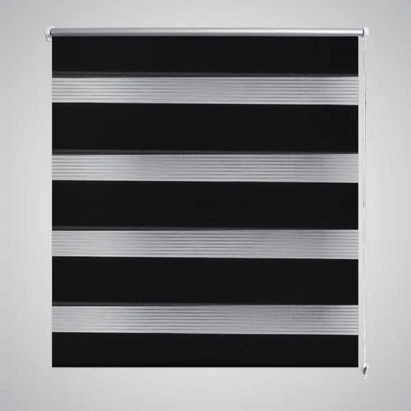 Jaluzea tip zebra, 90 x 150 cm, negru