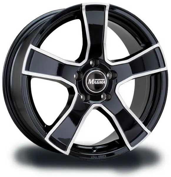 Janta aluminiu 6.5x16, 5x108, CH 70,1, ET: 45 model MAGMA Tezzo Negru Lucios