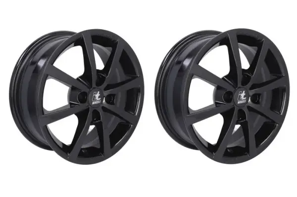 Janta aluminiu 6x15, 4x108, CH 63,4, ET: 25 model ITWHEELS Alisia, Negru Lucios