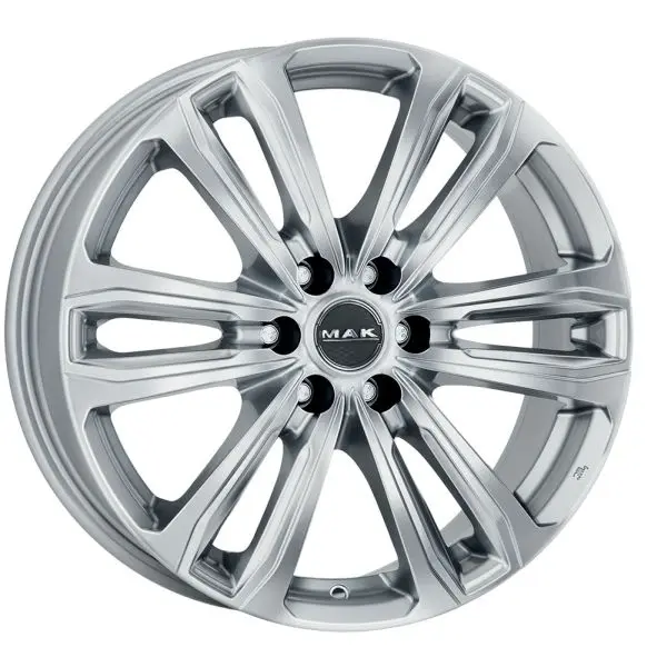Janta aluminiu 7,5x17, 6x139,7, CH 112, ET: 30; potrivit BMW 5 (F11); CITROEN BERLINGO MULTISPACE; FIAT FULLBACK 03.87- MAK Safari6 Argintiu