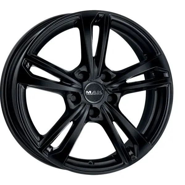 Janta aluminiu 7x18, 5x105, CH 56,6, ET: 38; potrivit AUDI COUPE B2; BUICK ENCORE; CHEVROLET AVEO, CRUZE, TRAX 09.84- MAK, cu emblema, Negru Lucios