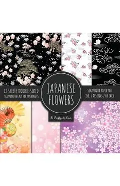 Japanese Flowers Scrapbook Paper Pad 8x8 Scrapbooking Kit for Papercrafts, Cardmaking, Printmaking, DIY Crafts, Floral Themed, Designs, Borders, Backg - Crafty As Ever