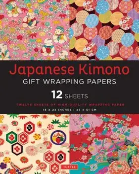 Japanese Kimono Gift Wrapping Papers - 12 Sheets. 18 x 24 inch (45 x 61 cm) Wrapping Paper, Paperback/***