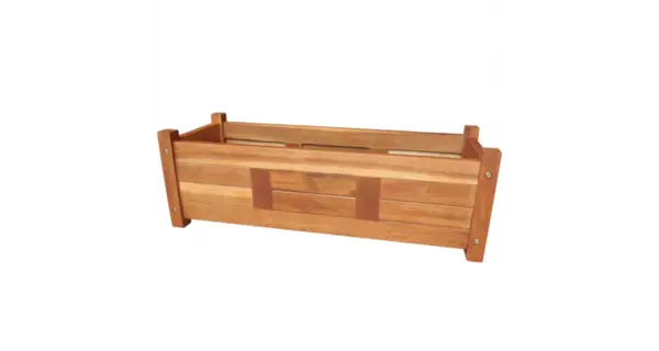 Jardiniera din lemn de salcam 76x27,6x25 cm