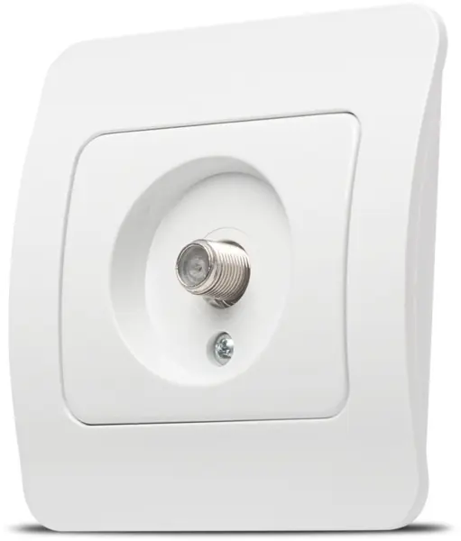 Jazz priza TV conector F, alb, Elbi