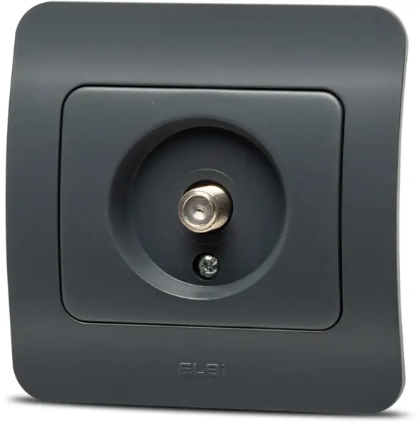 Jazz priza TV conector F, antracit, Elbi