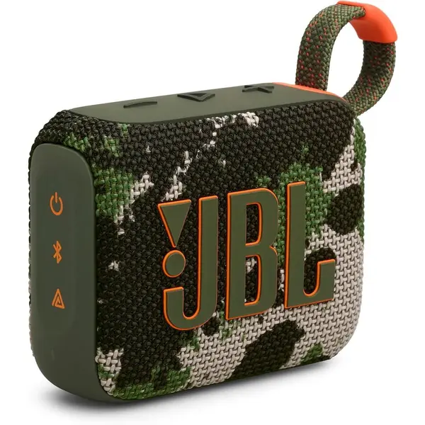 JBL Boxa portabila JBL Go 4 Squad, 4.2 W, Bluetooth, Autonomie 7 ore, IP67, Verde Camuflaj