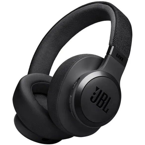 JBL Casti audio wireless over the ear JBL LIVE 770NC, True Adaptive NC, Bluetooth, Multi-Point, Negru