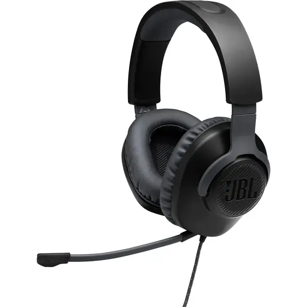 JBL Casti Gaming JBL Quantum 100, Multiplatforma, 3.5mm, Microfon, Negru