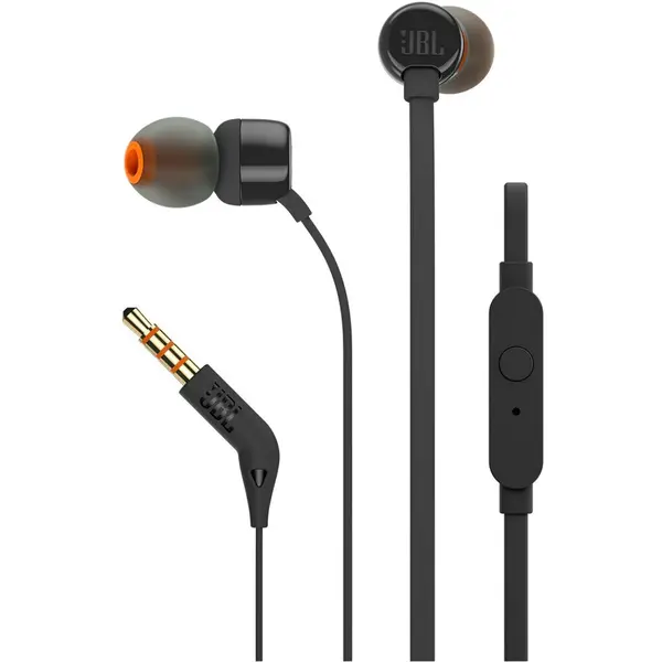 JBL Casti In-Ear JBL T110, microfon, negru
