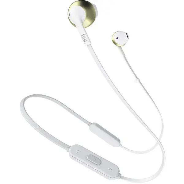 JBL Casti In-Ear JBL T205BT, JBL Pure Bass Sound, Bluetooth, champagne gold