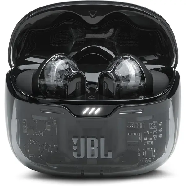 JBL Casti JBL Tune Beam Ghost Edition, in-ear, 4 microfoane, autonomie 48 ore, Negru