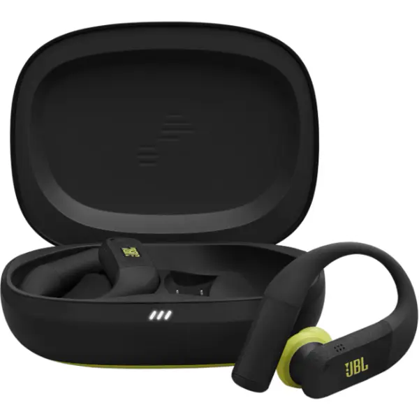 JBL Casti sport in-ear JBL Endurance Peak 4, True Wireless, Noise Cancelling, IP68, 6 Microfoane, Redare pana la 48 h, Negru/Galben
