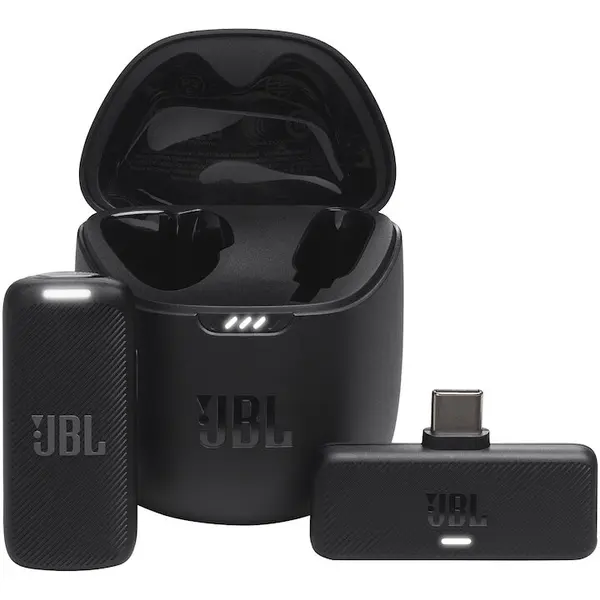 JBL Microfon wireless JBL Quantum Stream, USB-C, autonomie pana la 24 ore, Negru