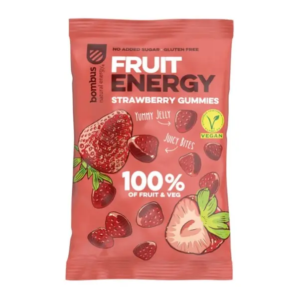 Jeleuri de Fructe, Bombus Energy, cu Capsuni, 35 g