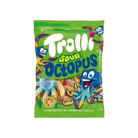 Jeleuri gumate Trolli Sour Octopus, 100 g Engros