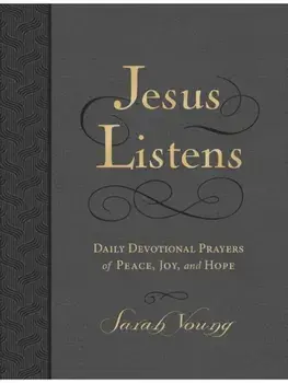 Jesus Listens, Large Text Leathersoft, Charcoal, with Full Scriptures. Daily Devotional Prayers of Peace, Joy, and Hope (A 365-Day Devotional)/Sarah Young