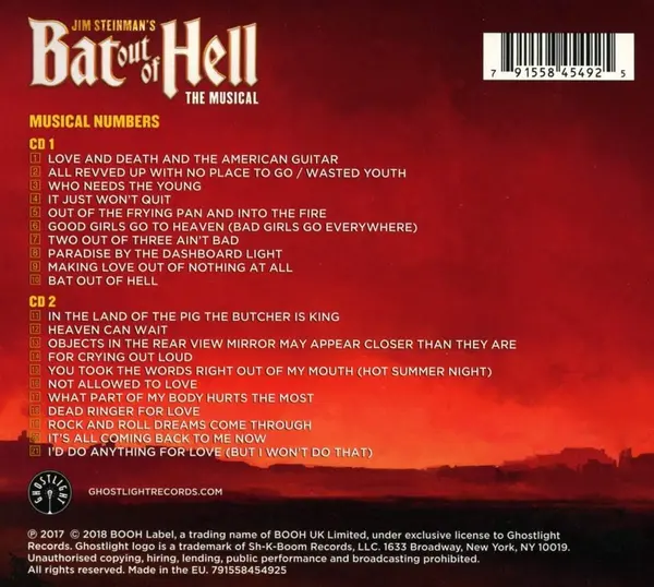 Jim Steinman's Bat Out Of Hell: The Musical (Original Cast Recording) | Various Artists