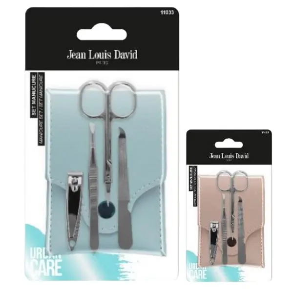 JLD Set pentru manichiură, cu husă, 4 piese, sortiment