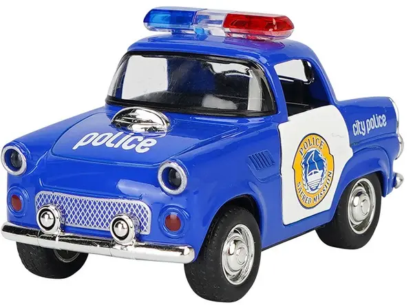 Joaca de copii Raya Toys - Mașină de poliție cu sunet și lumini, albastră