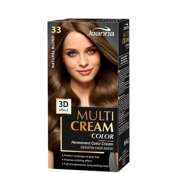 Joanna Multi Cream Permanent Color Cream Hair Dye - 33 Natural Blond