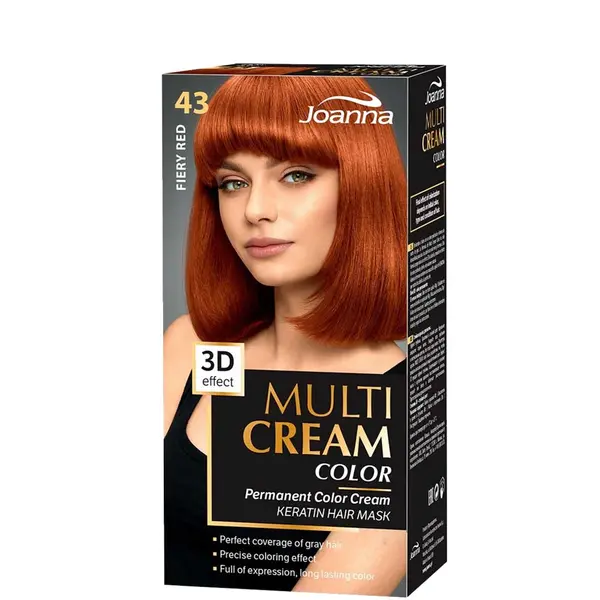 Joanna Multi Cream Permanent Color Cream Hair Dye - 43 Fiery Red