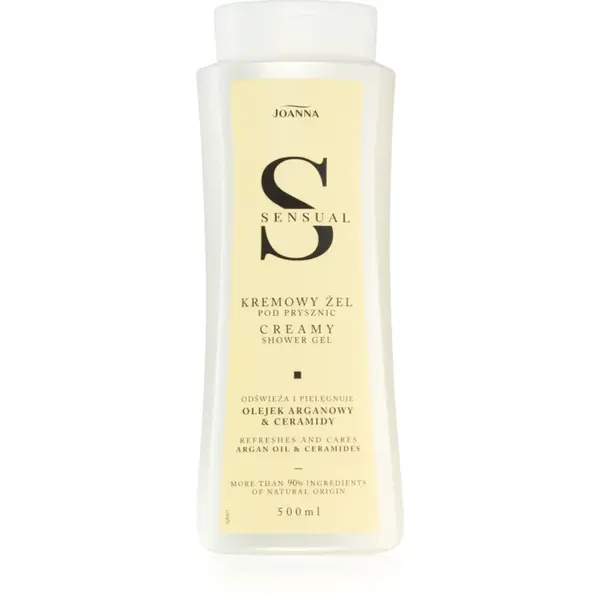Joanna Sensual Creamy Shower Gel gel calmant pentru dus Argan Oil & Ceramides 500 ml