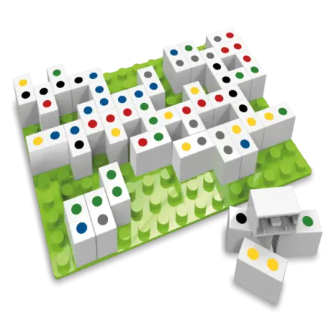 Joc 2 in 1 Potriveste 4 & Domino curcubeu Hubelino (71 piese)