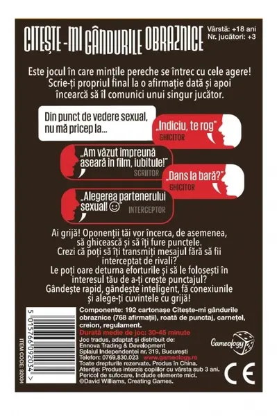 Joc - Citeste-mi gandurile obraznice | Gameology