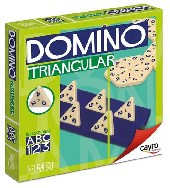 Joc clasic Cayro – Domino triunghiular, verde