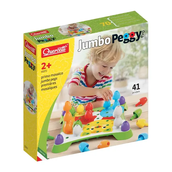 Joc creativ cu mozaic, Quercetti, Jumbo Peggy Evo